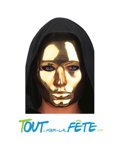 masque doré en plastique 2