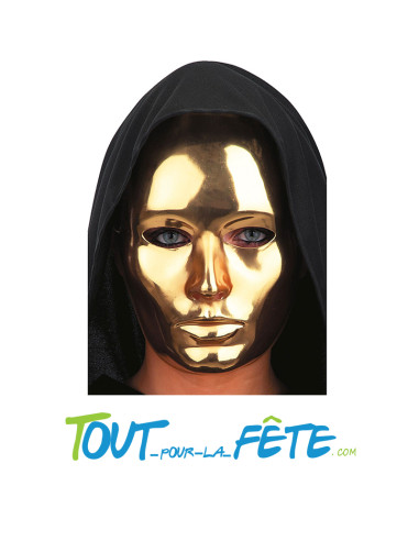 masque doré en plastique