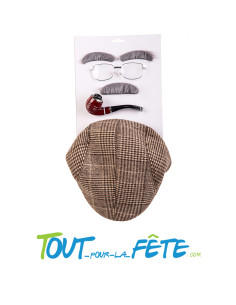 Set de vieillard chapeau, pipe, lunettes, moustaches, sourcils 2