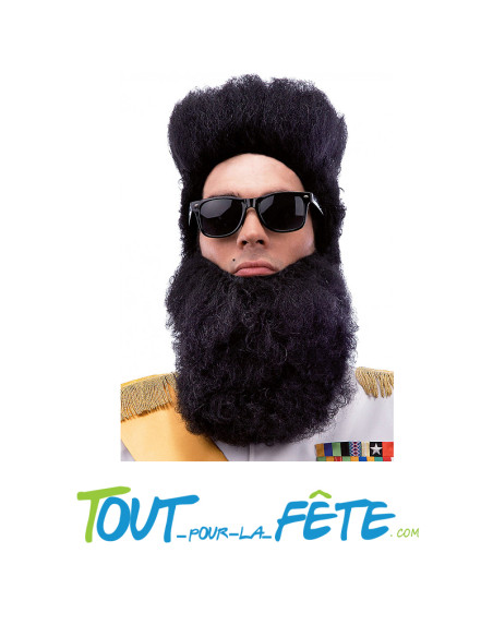 Perruque et barbe dictateur