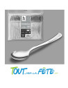 lot de 50 grosses cuillères argent en plastique facon inox