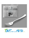 lot de 50 fourchettes argent en plastique facon inox