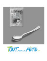 lot de 12 petites cuillères argent en plastique facon inox