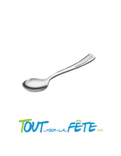 lot de 12 petites cuillères argent en plastique facon inox 2