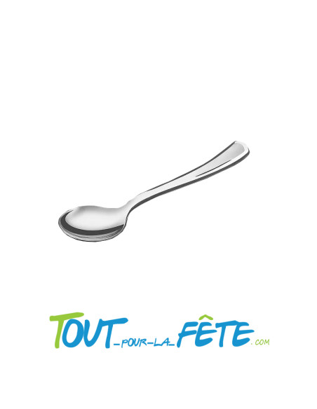 lot de 12 petites cuillères argent en plastique facon inox