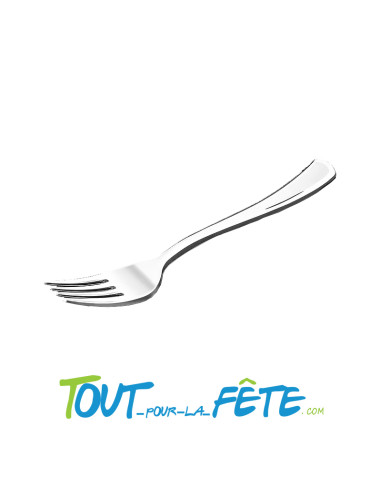 lot de 10 fourchettes argent en plastique facon inox