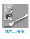lot de 10 fourchettes argent en plastique facon inox