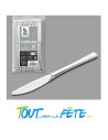 lot de 10 couteaux argent en plastique facon inox