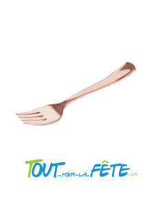 lot de 6 fourchettes rose-gold en plastique facon inox 2
