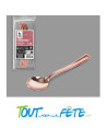 lot de 6 petites cuillères rose-gold 13 cm en plastique facon inox