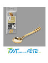 lot de 6 petites cuillères 13 cm or (doré) en plastique façon inox