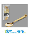 lot de 6 grosses cuillères 17 cm or (doré) en plastique facon inox