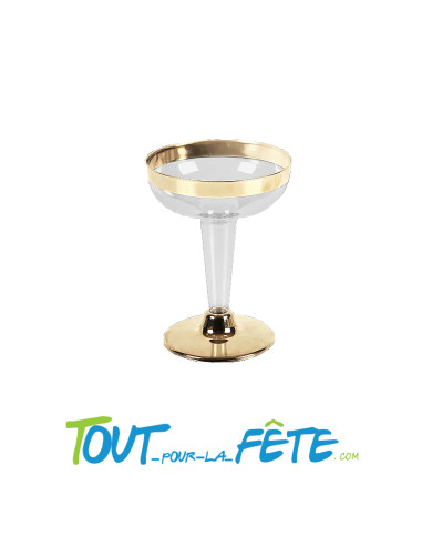 3 verres a pied or style martini réutilisables et incassables