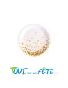 Lot de 10 petites assiettes en carton de 18 cm or brillant et blan