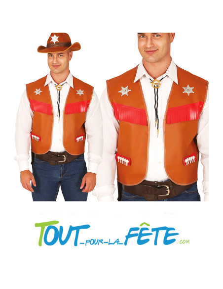 Gilet de Cowboy Adulte Taille Unique