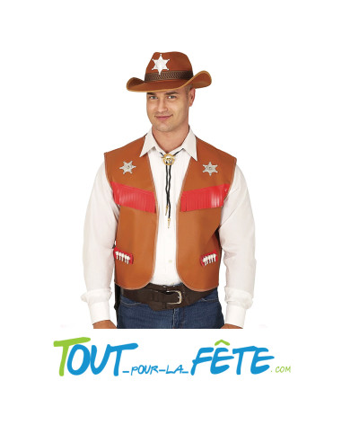 Gilet de Cowboy Adulte Taille Unique