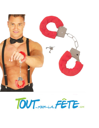 Menotte en Velour Rouge