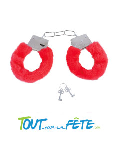 Menotte en Velour Rouge