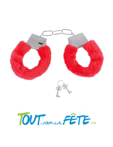 Menotte en Velour Rouge