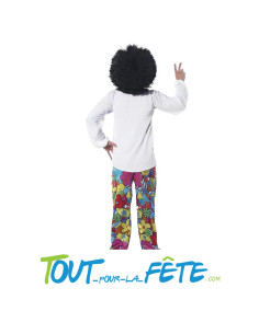 Déguisement d'Hippie multicolore adulte taille L 2