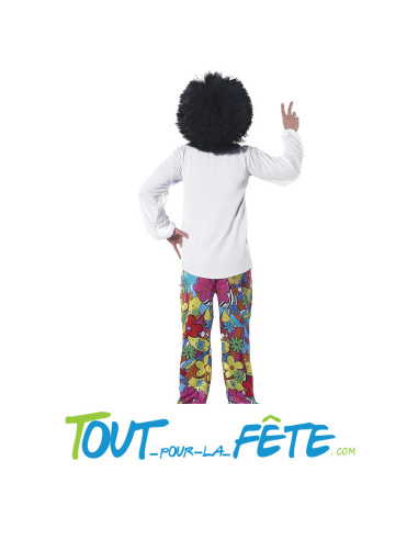 Déguisement d'Hippie multicolore adulte taille L