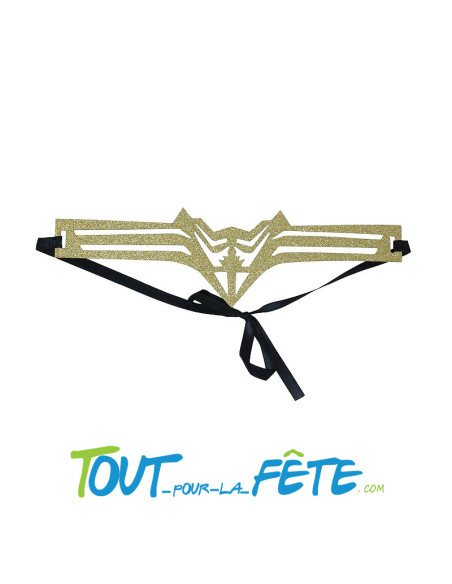 Diadème de super héroïne paillette or
