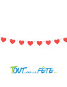 1 guirlande coeur rouge 3m