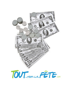 Set de billets et pièces dollar