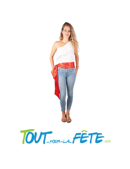 Ceinture en tissus rouge