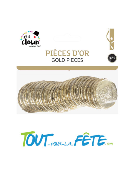 Lot de 25 pièces d'or