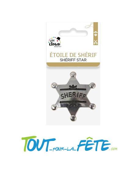 Etoile de sheriff cowboy