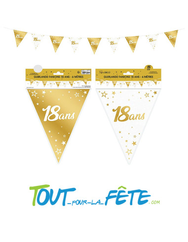 Guirlande fanions âge OR 6m 9 fanions