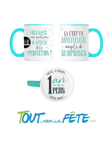 Mug anniversaire âge message
