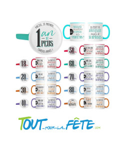 Mug anniversaire âge message