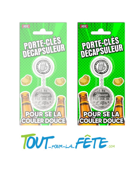 Porte-clé décapsuleur Je ne brasse pas que de l'air
