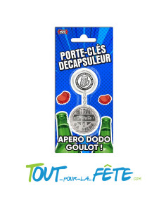 Porte-clé décapsuleur tout travail mérite sa bière