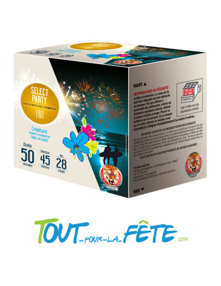 Feux d'artifice compact FIDJI 28 coups - 50 secondes