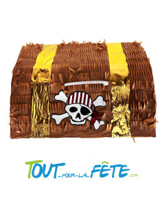 Piñata à tirer Coffre au trésor de pirate