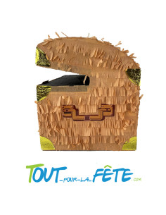 Piñata à tirer Coffre au trésor de pirate 2