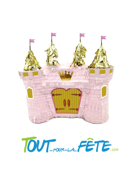 Piñata à tirer château de princesse
