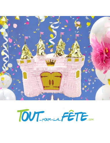 Piñata à tirer château de princesse