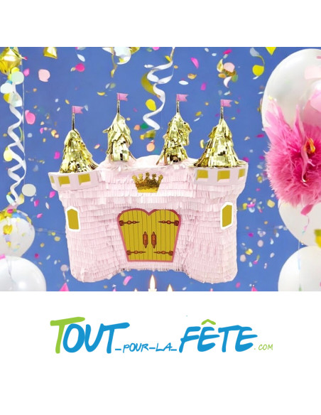 Piñata à tirer château de princesse