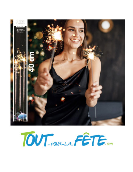 lot de 6 cierges magiques 40 cm