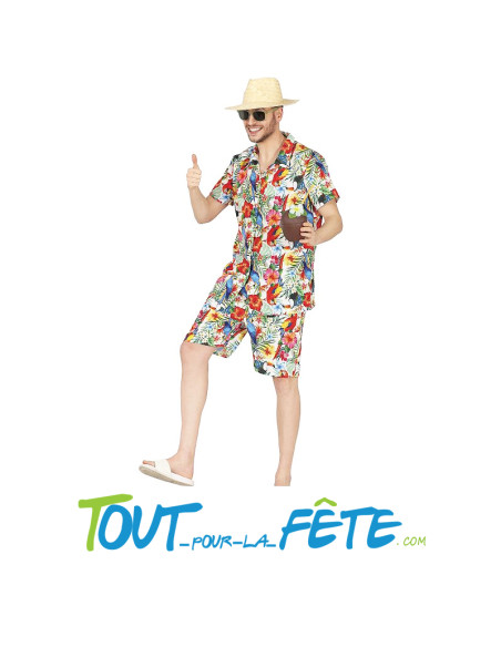 Déguisement de touriste Hawaïen adulte