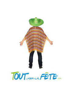 Déguisement de poncho Mexicain adulte 2