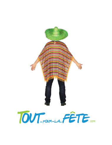 Déguisement de poncho Mexicain adulte