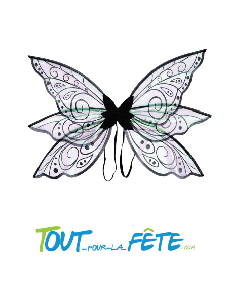 Ailes de fée noires 60 x 65 cm