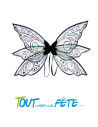 Ailes de fée noires 60 x 65 cm