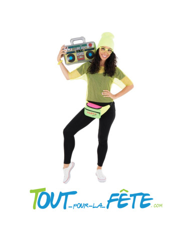 T-shirt résille fluo jaune ou rose fluo