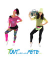 T-shirt résille fluo jaune ou rose fluo